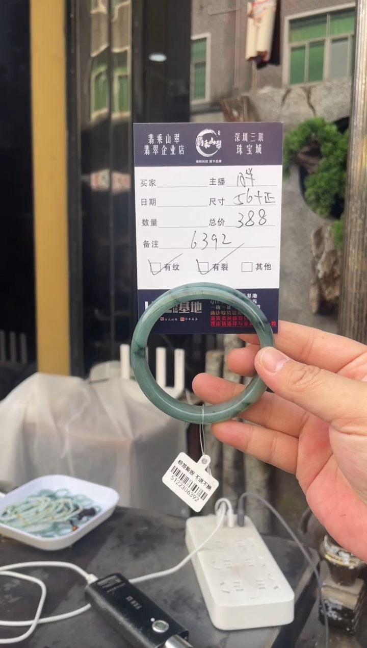 未镶嵌手镯翡翠W 56正圈 6392