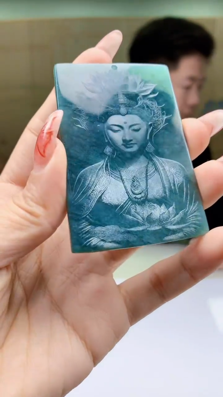 【闪购商品】定制翡翠未镶嵌4917ty-毛货挂件88