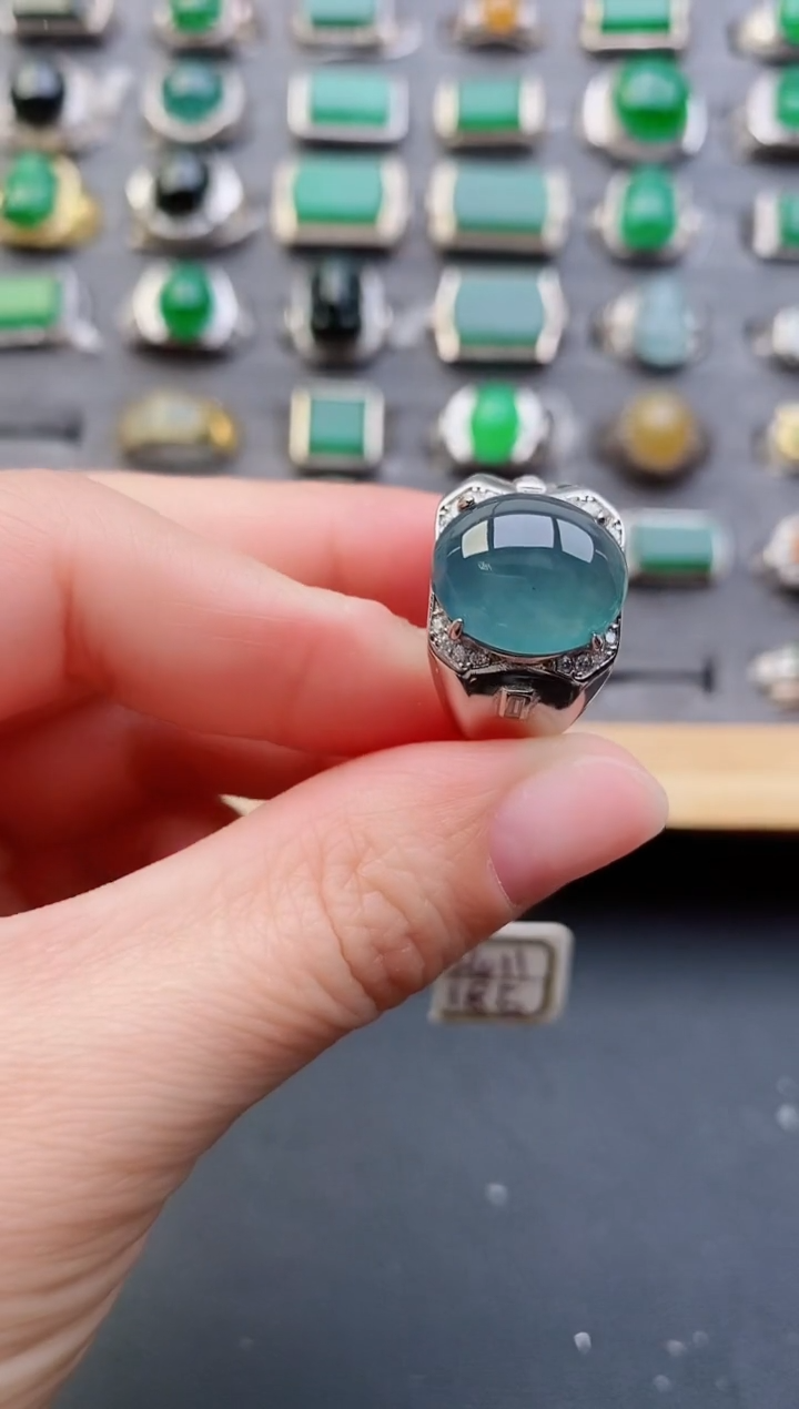【闪购商品】翡翠戒指银S925镶嵌321321