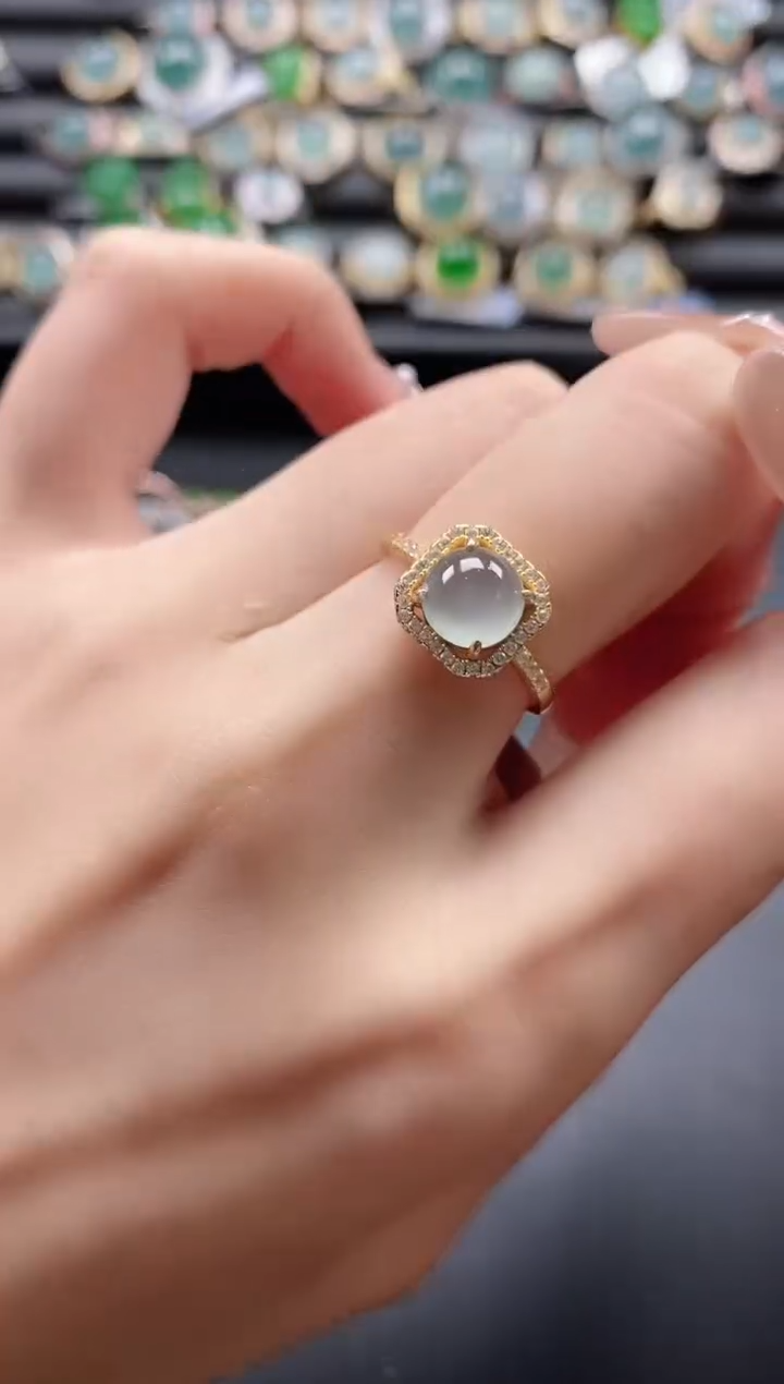 【闪购商品】翡翠戒指银S925镶嵌51151