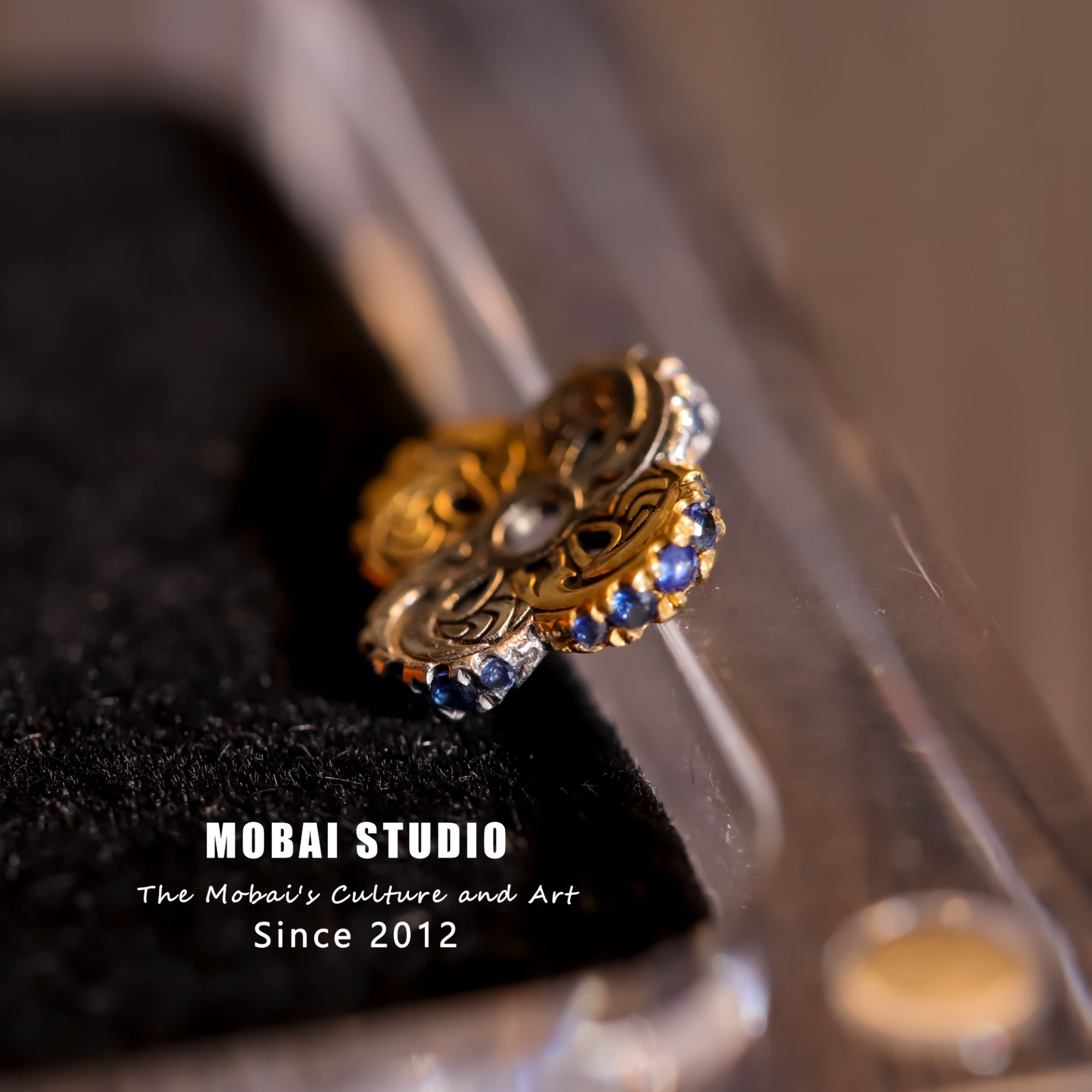 MOBAI默白发售-「WUYIN无垠·荆棘之环·蓝宝」原创IP文玩隔片配饰