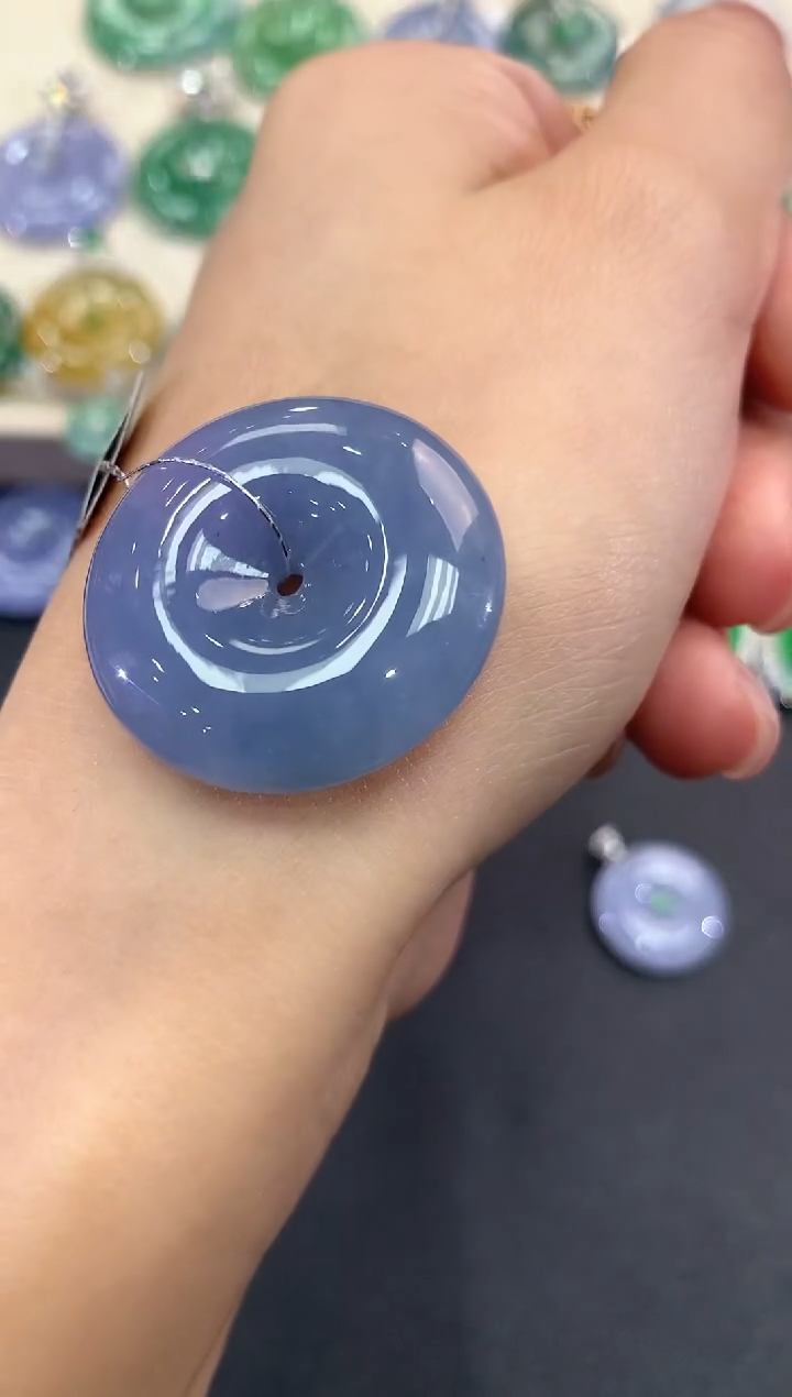 【闪购商品】翡翠吊坠(不含链)未镶嵌a33紫货有色差