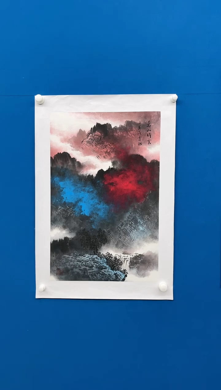 【闪购商品】国画张-四尺三开山水/无框/L