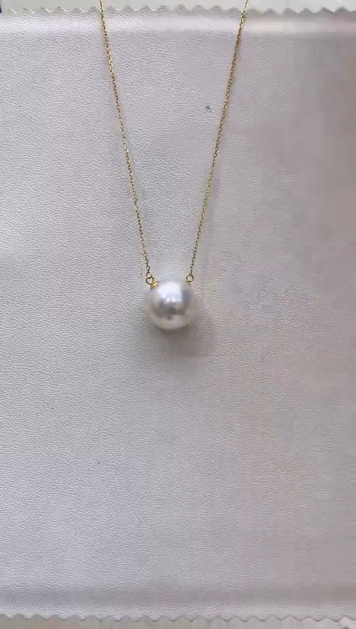 【闪购商品】海水珍珠吊坠18K金镶嵌227 14-15mm