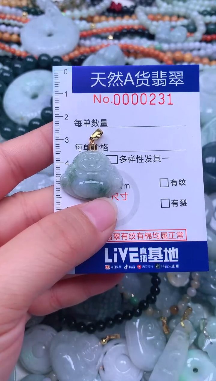 颈饰未镶嵌翡翠天然翡翠