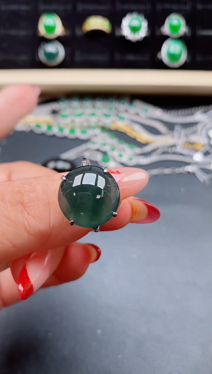 【闪购商品】翡翠戒指银S925镶嵌321321