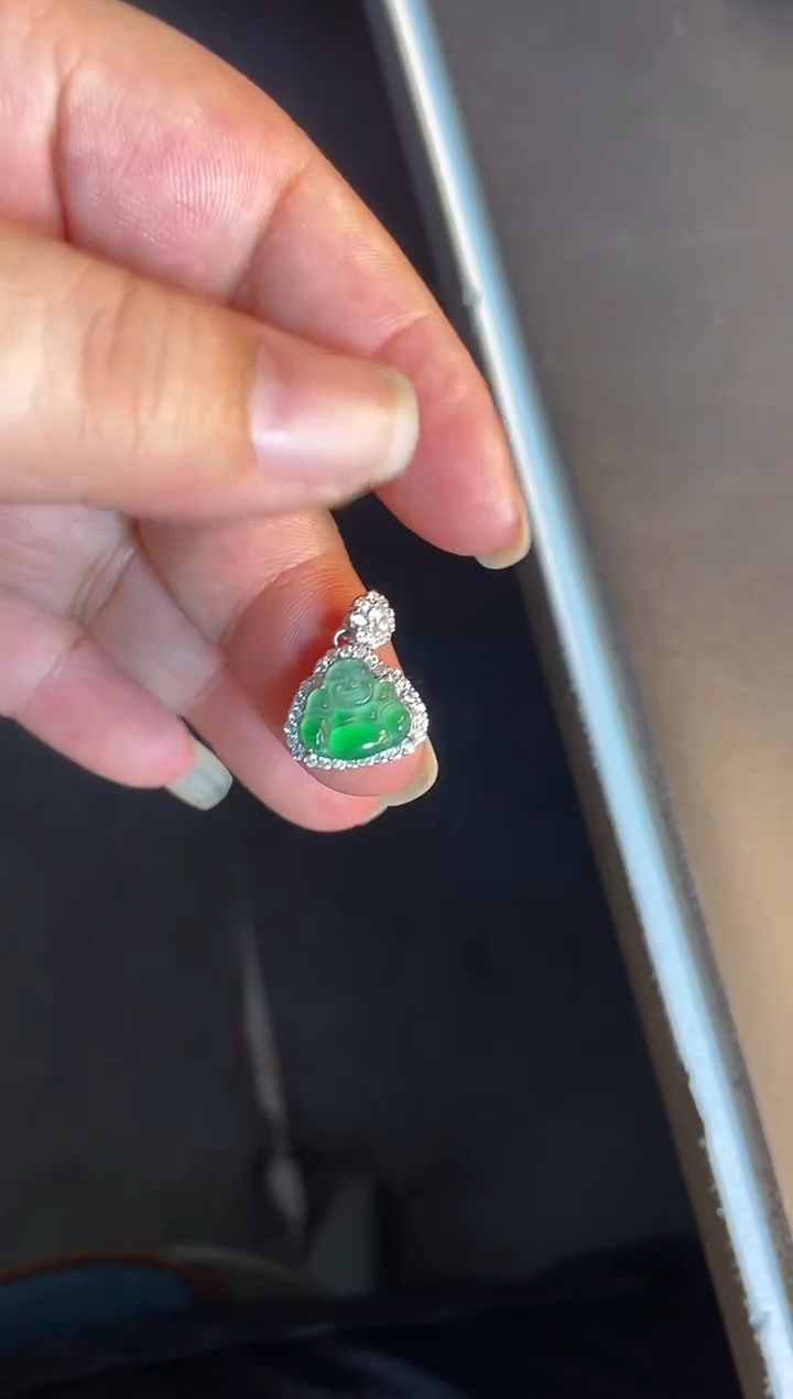 吊坠(不含链)银S925镶嵌翡翠1