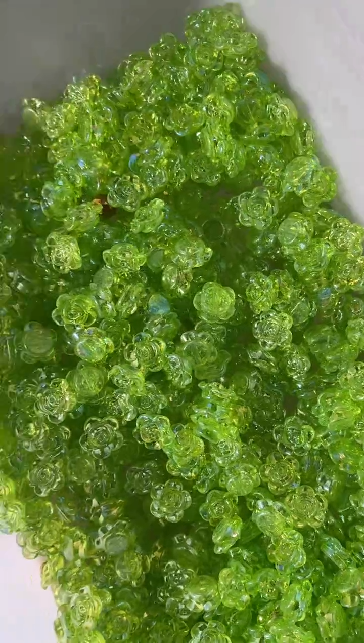 玻璃A110小玫瑰花半斤绿色