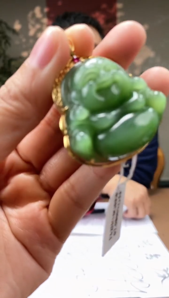 【闪购商品】和田玉颈饰18K金镶嵌S492