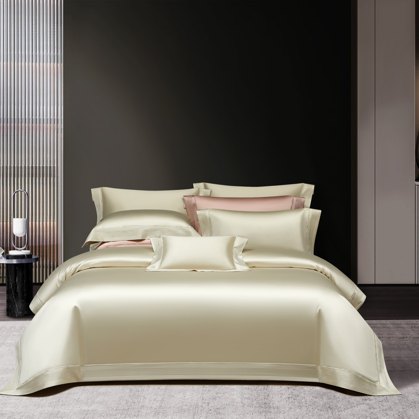 boyue博越（纯棉）高端进口埃及棉纯棉床上用品轻奢被套奢华四件套