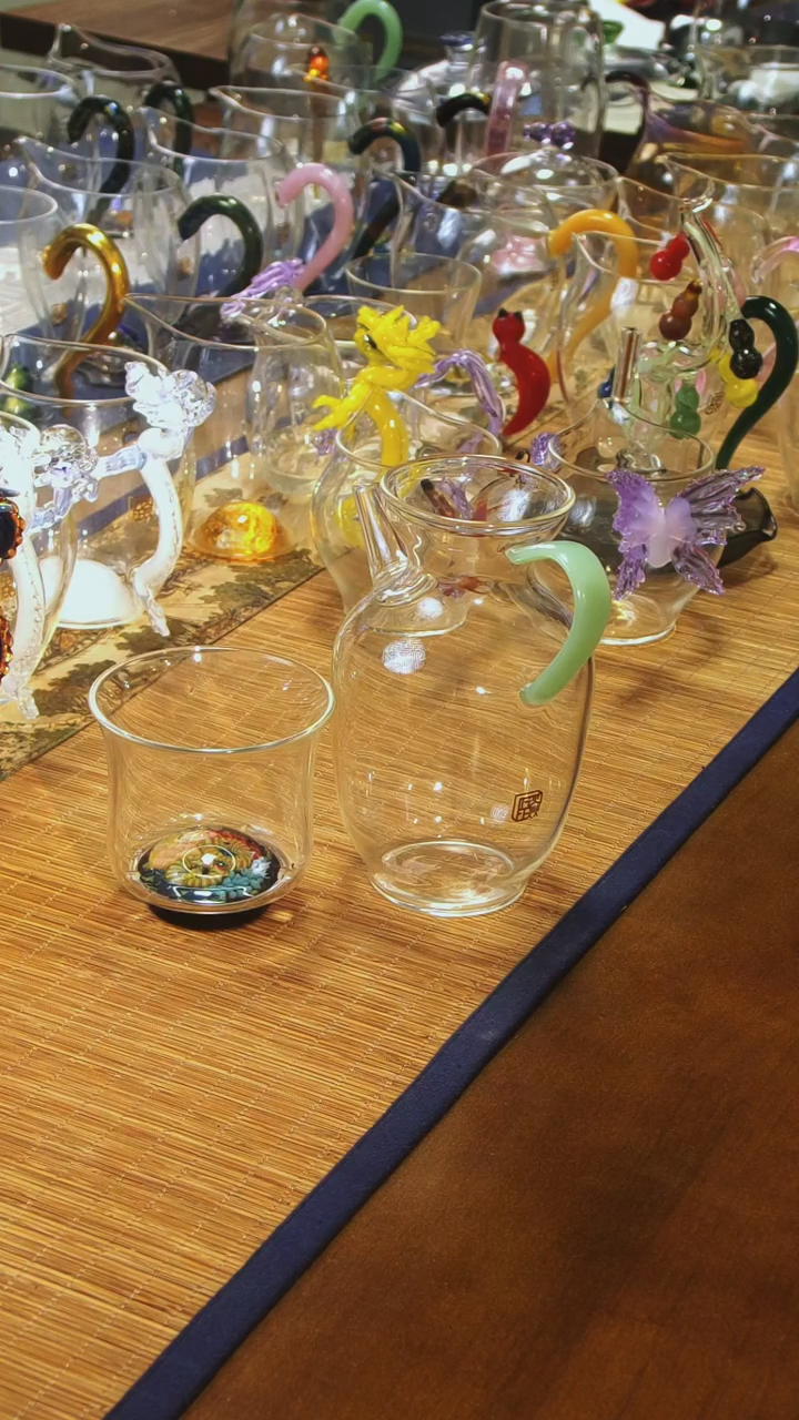 【闪购商品】海葵主人杯加仿宋执壶晶焱金标