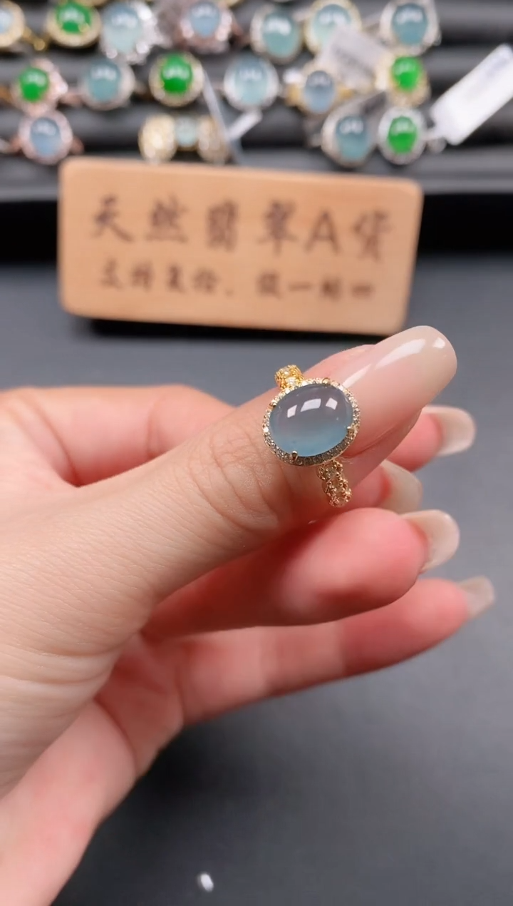 银S925镶嵌戒指翡翠111111