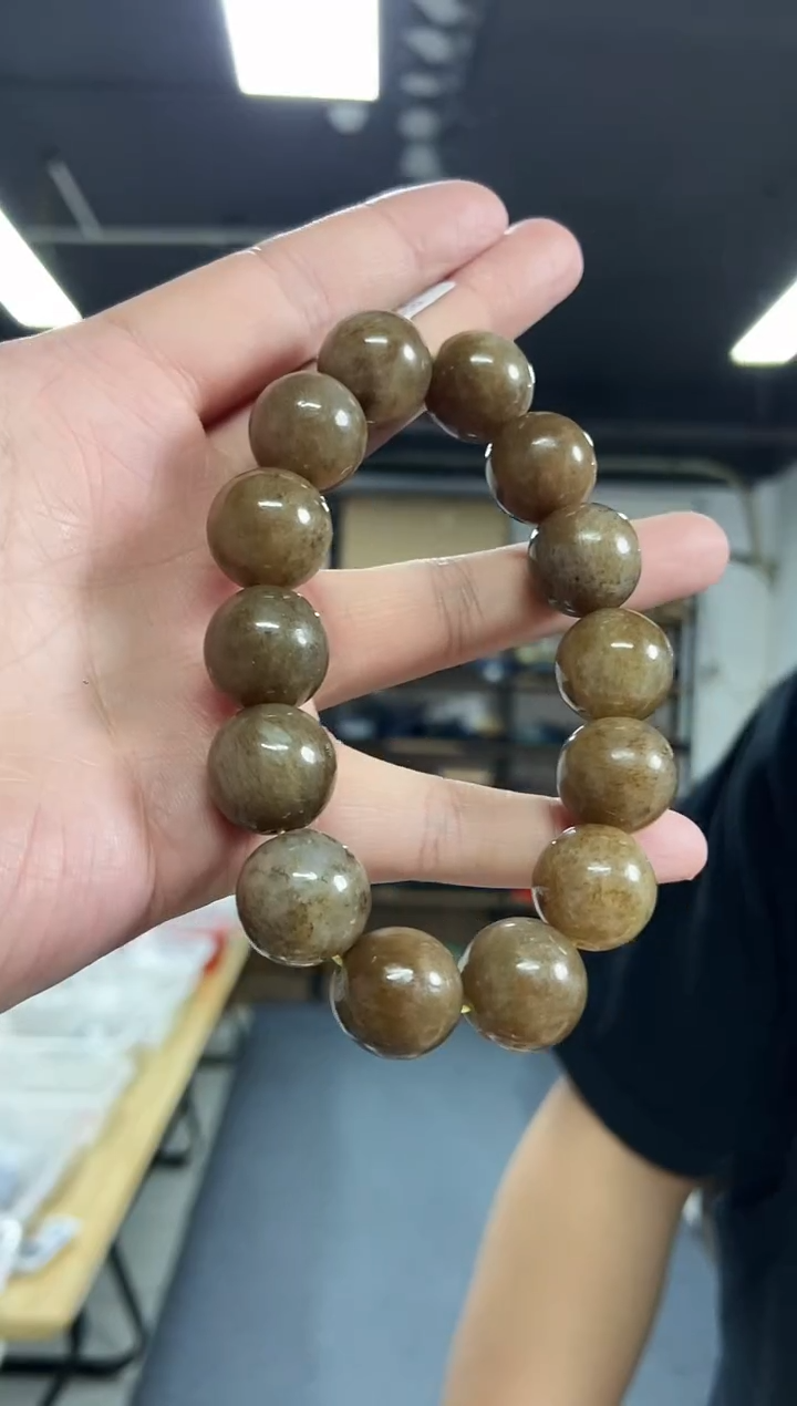 【闪购商品】和田玉（糖玉）手串未镶嵌多样性发其一颜色微差