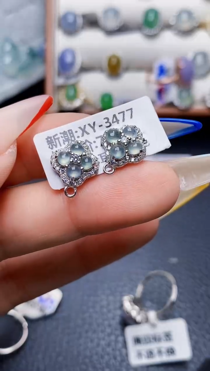 银S925镶嵌戒指翡翠1284