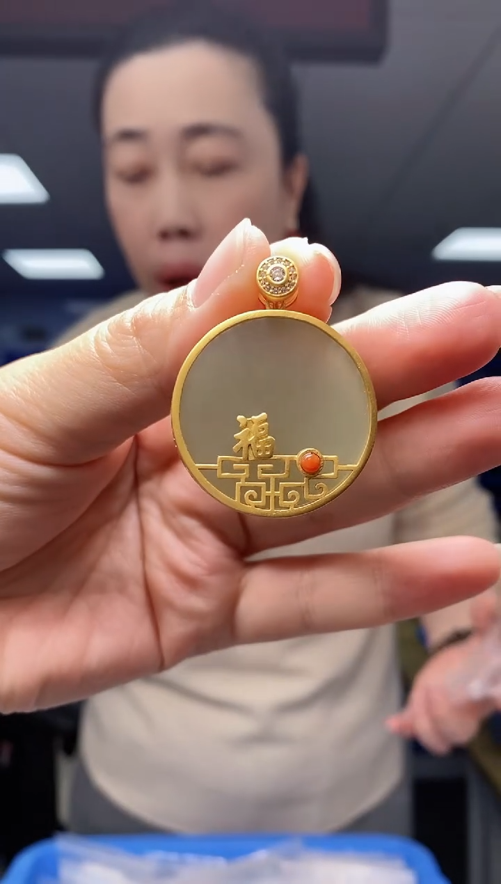 【闪购商品】和田玉吊坠(不含链)银S925镶嵌  DZ2232