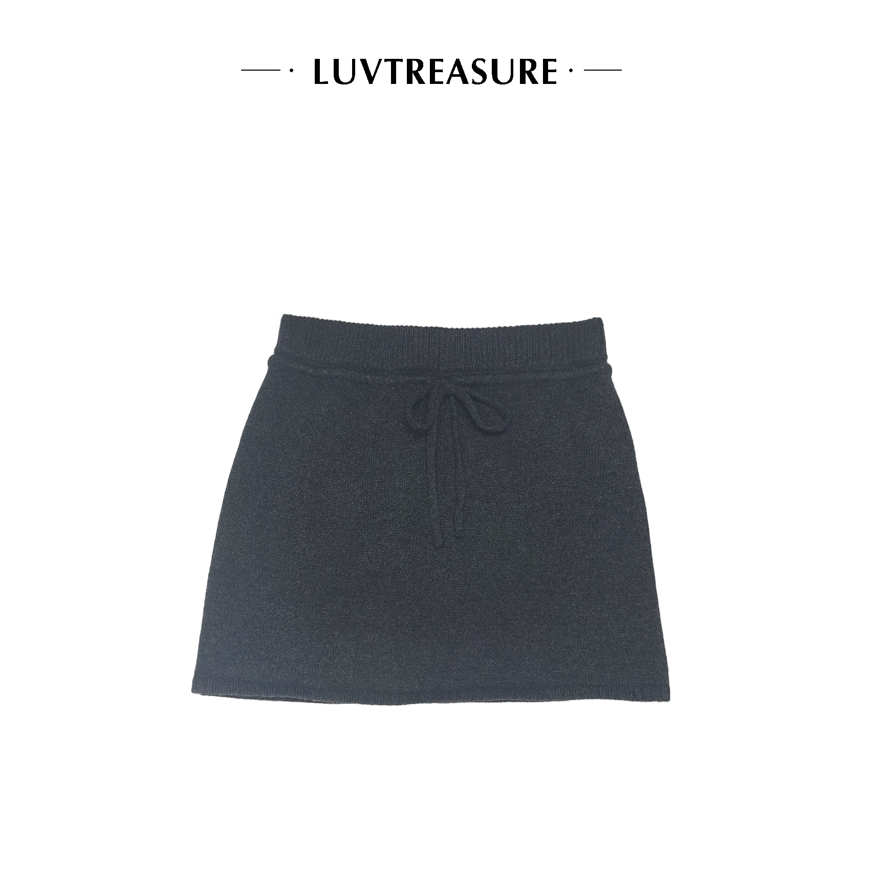 LTS松紧腰抽绳A字短裙4085