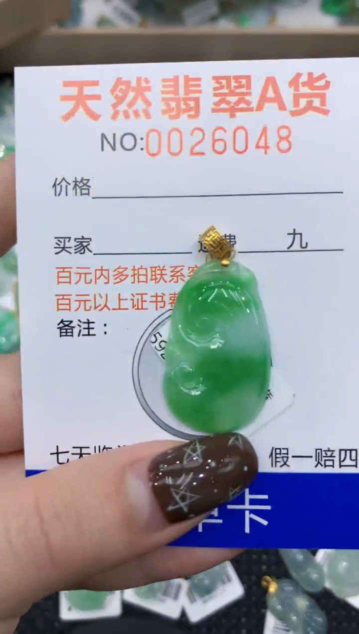 【闪购商品】翡翠颈饰18K金镶嵌11111111111