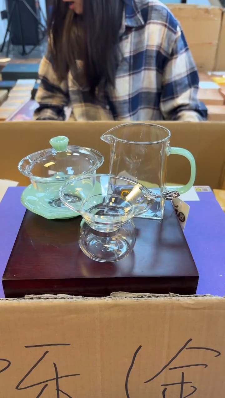 禾器瀚然茶海浅玉色+银鱼茶漏+禾器禅语