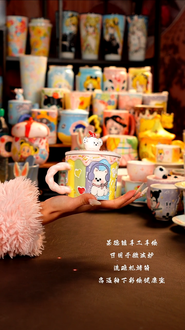 景德镇设计款手工手绘杯杯