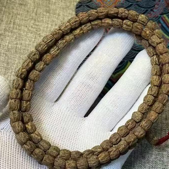 热振百香籽手串108颗原皮藏式顺纹直切鬼脸文玩手串天然精选