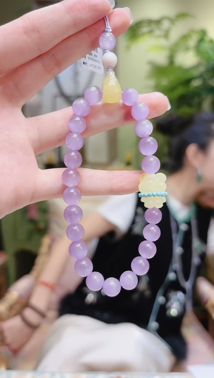 【闪购商品】锂辉石挂件未镶嵌蜜蜡熊紫锂辉挂件