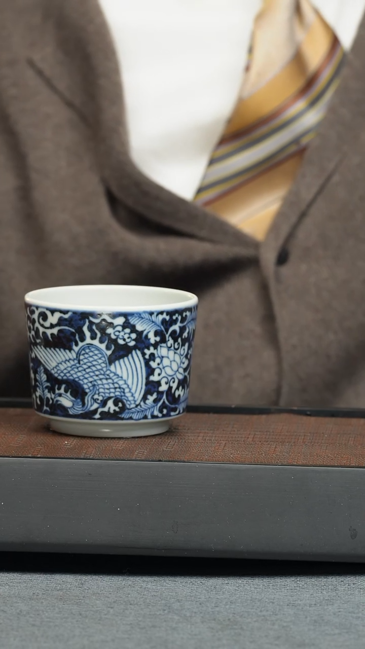 【闪购商品】紫砂茶壶五堂 麒麟追凤直筒杯（枢府）