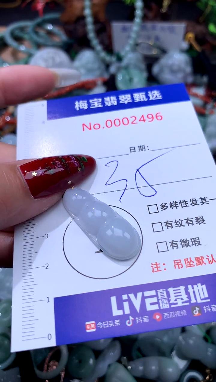 颈饰未镶嵌翡翠翡翠A货