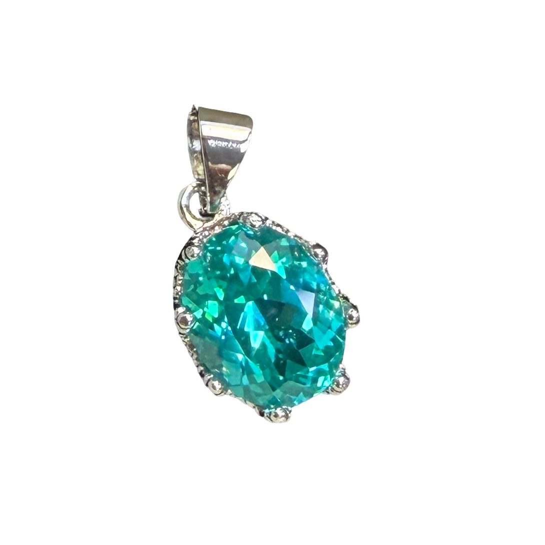 碧玺（处理）大颗粒椭圆碧玺帕拉伊巴轻奢时尚吊坠