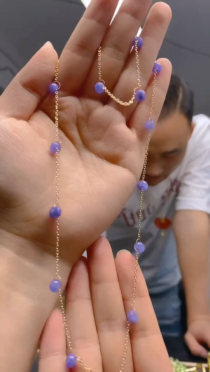 【闪购商品】翡翠耳饰合金0358翡翠锁骨链
