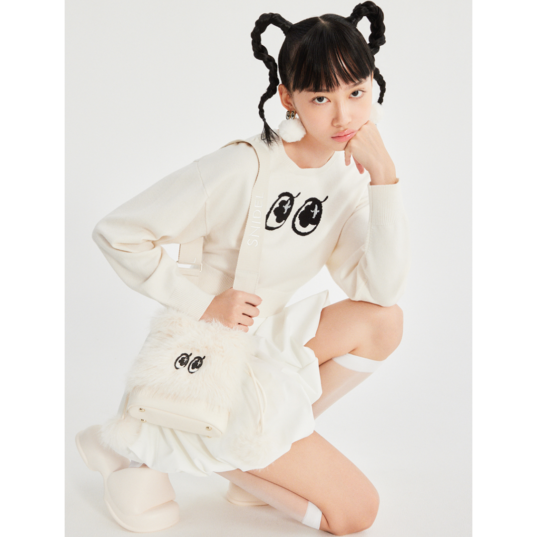 【MonTendre】 秋冬杂志款 S 原创角色可爱风短款显高针织衫