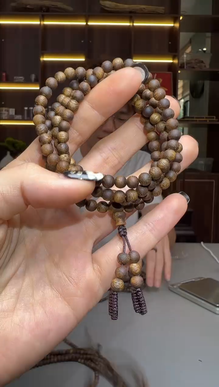 沉香碎屑沉香731号金沙叶05圆珠多圈配碎屑香粉多样性发一8