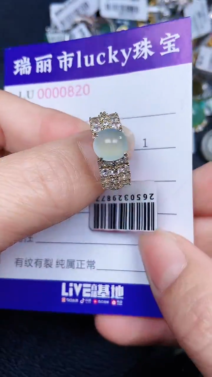 颈饰银S925镶嵌翡翠0820