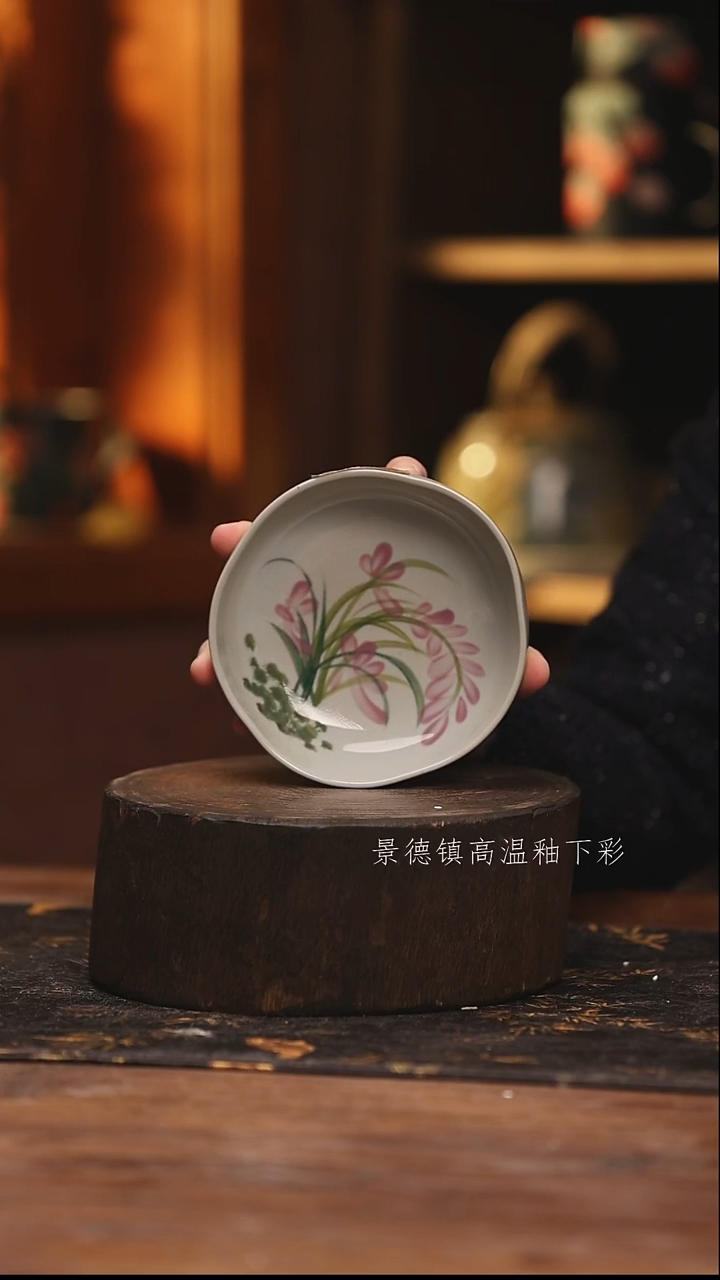 陶瓷景德镇高温釉下手绘陶瓷@L330@