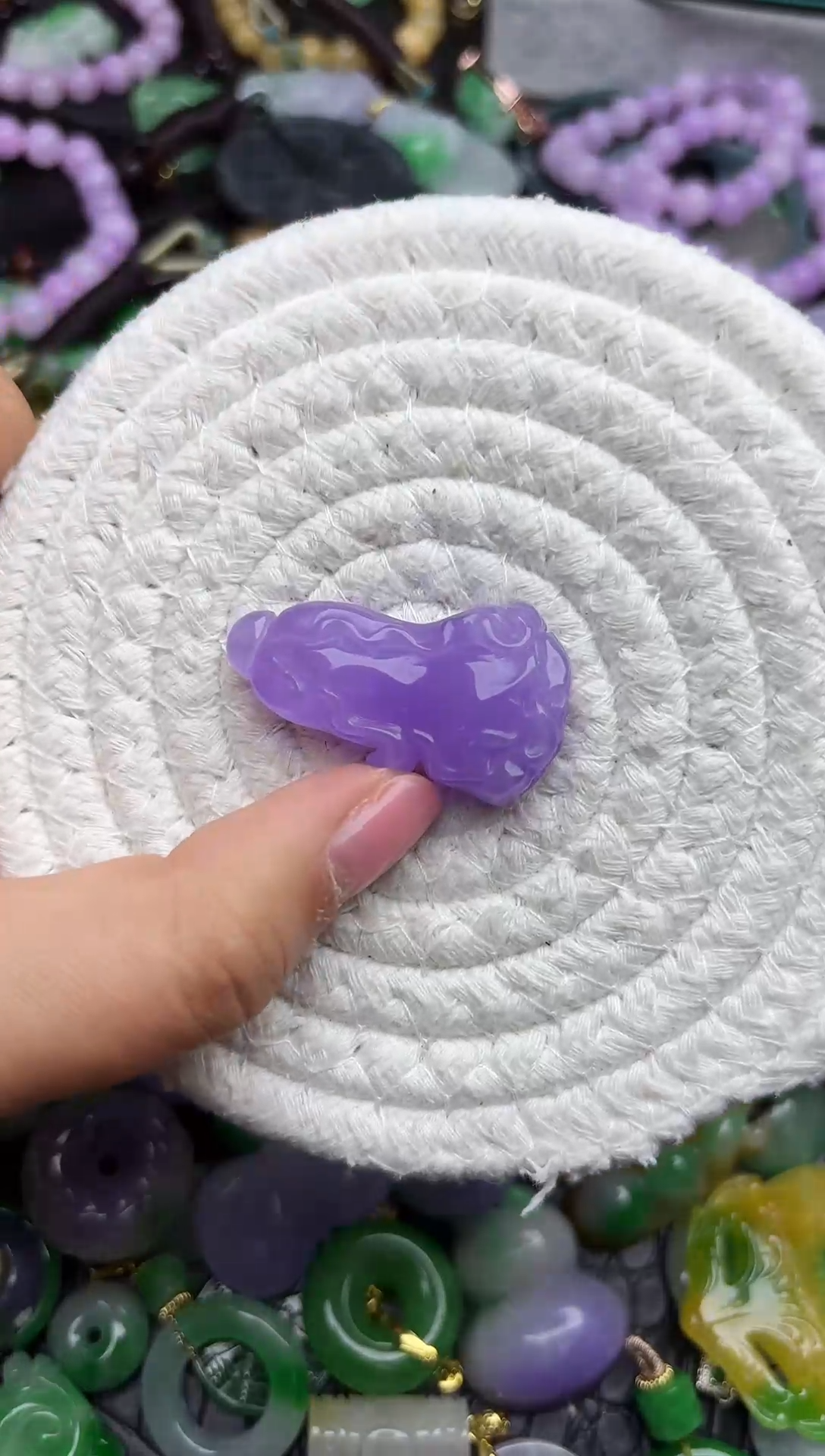 颈饰未镶嵌翡翠缅甸翡翠吊坠