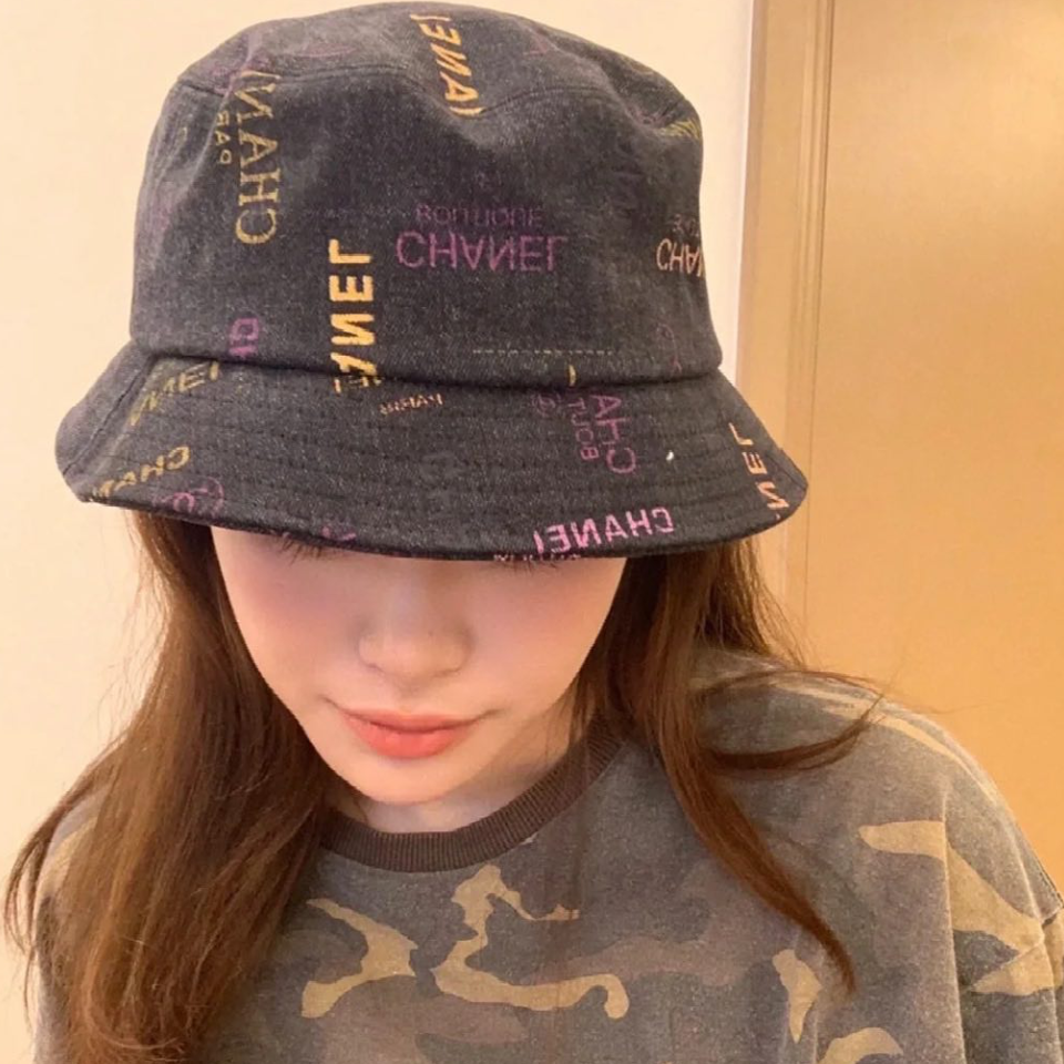 全新未使用 Chanel/香奈儿 娜娜专属 字母印花logo渔夫帽