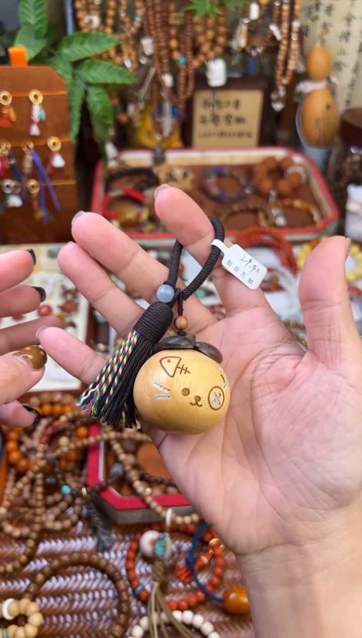 木质类海盗山竹小包挂