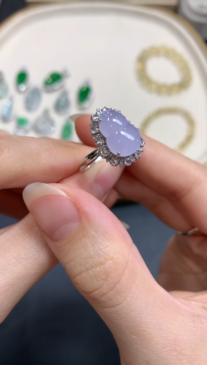 【闪购商品】翡翠戒指18K金镶嵌A720|12000