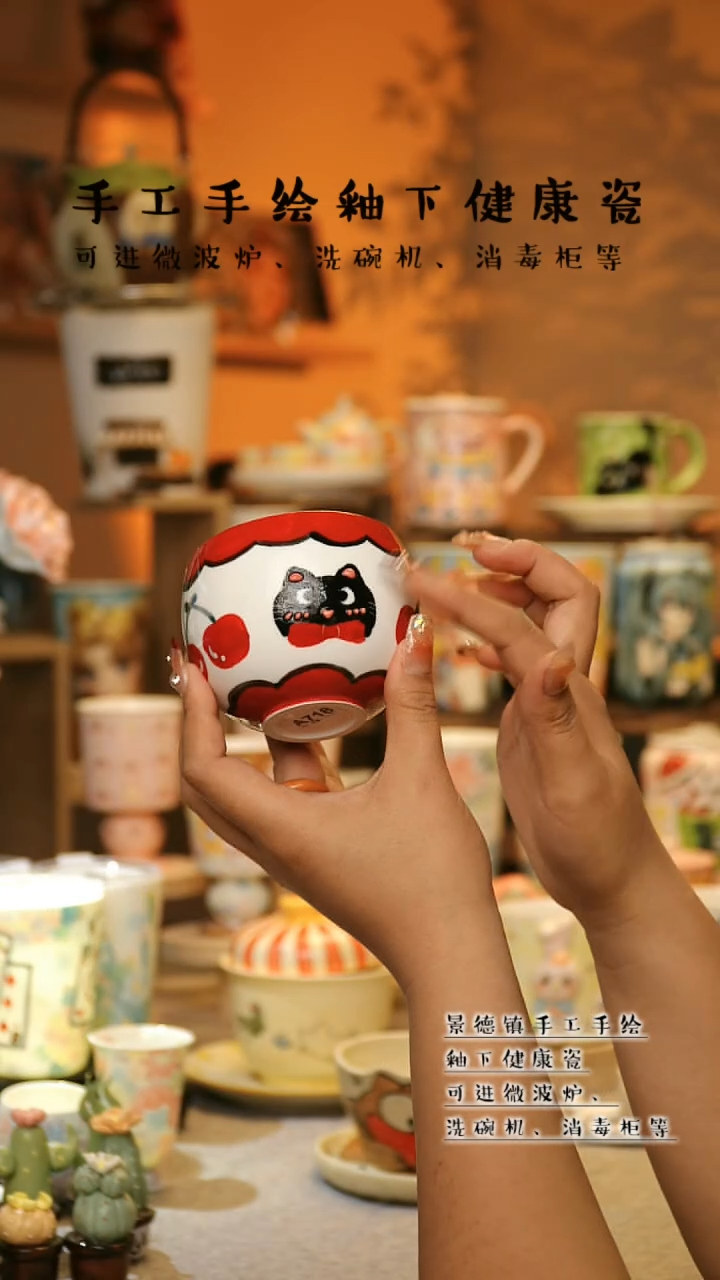 【闪购商品】杯陶瓷景德镇高温釉下彩&A718