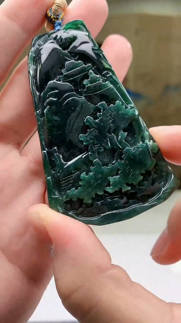 【闪购商品】定制翡翠未镶嵌4812bb-毛货挂件33