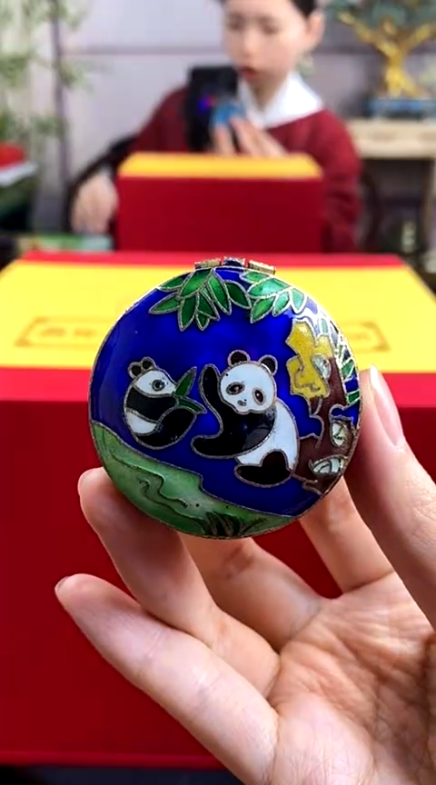 【闪购商品】非遗技艺 景泰蓝粉盒（微瑕）