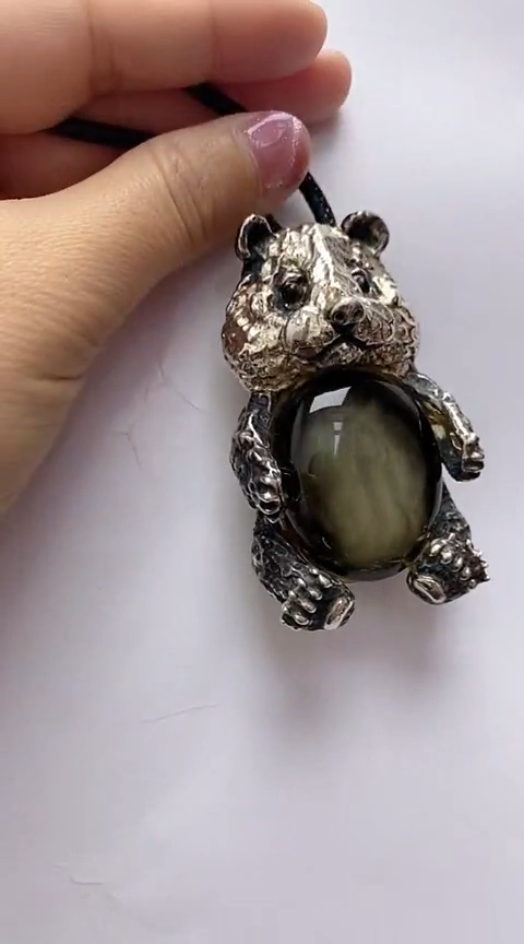 【闪购商品】琥珀裸石银S925镶嵌琥珀吊坠