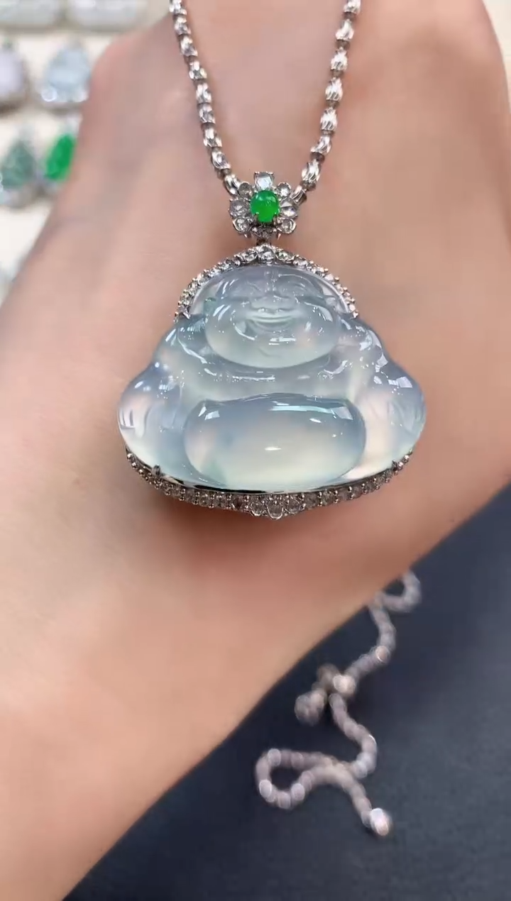 【闪购商品】翡翠吊坠(不含链)18K金镶嵌b183       