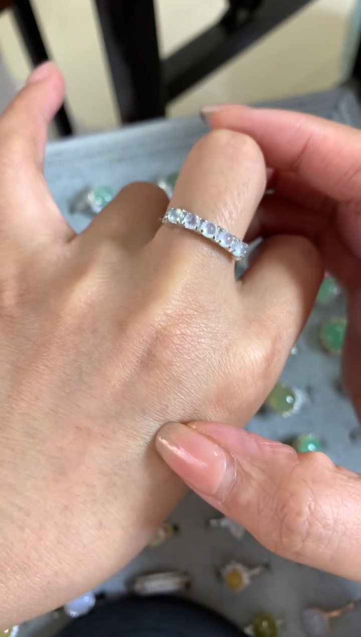 银S925镶嵌戒指翡翠1