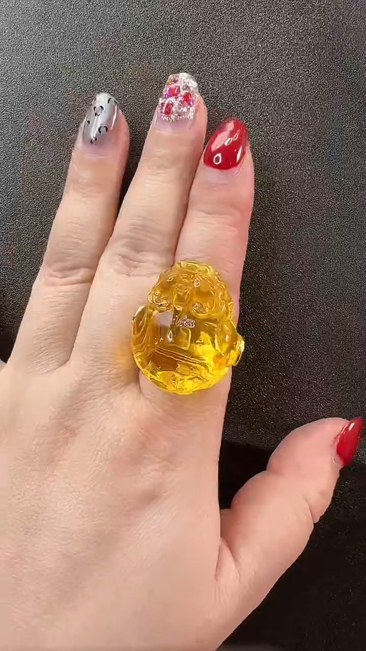 【闪购商品】琥珀戒指未镶嵌戒指