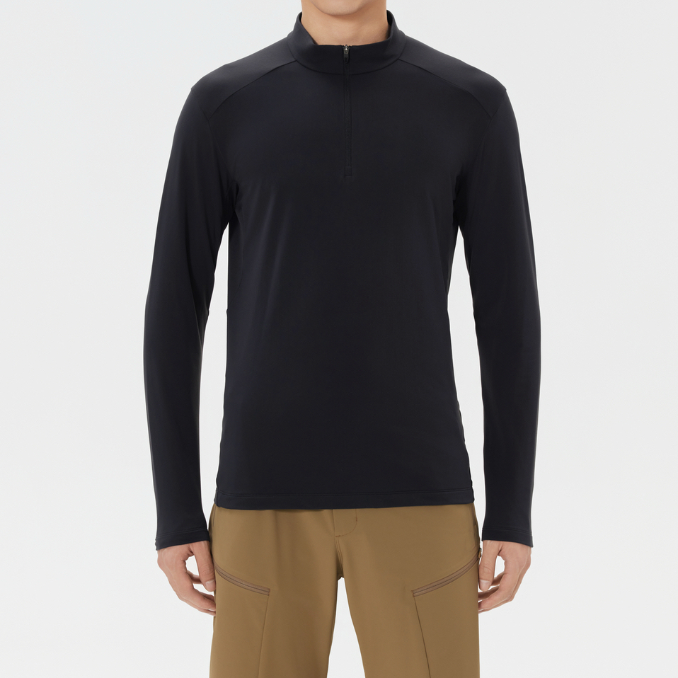 半拉链长袖运动T恤25秋季新款抗静电发热抗菌JHZB-Q05