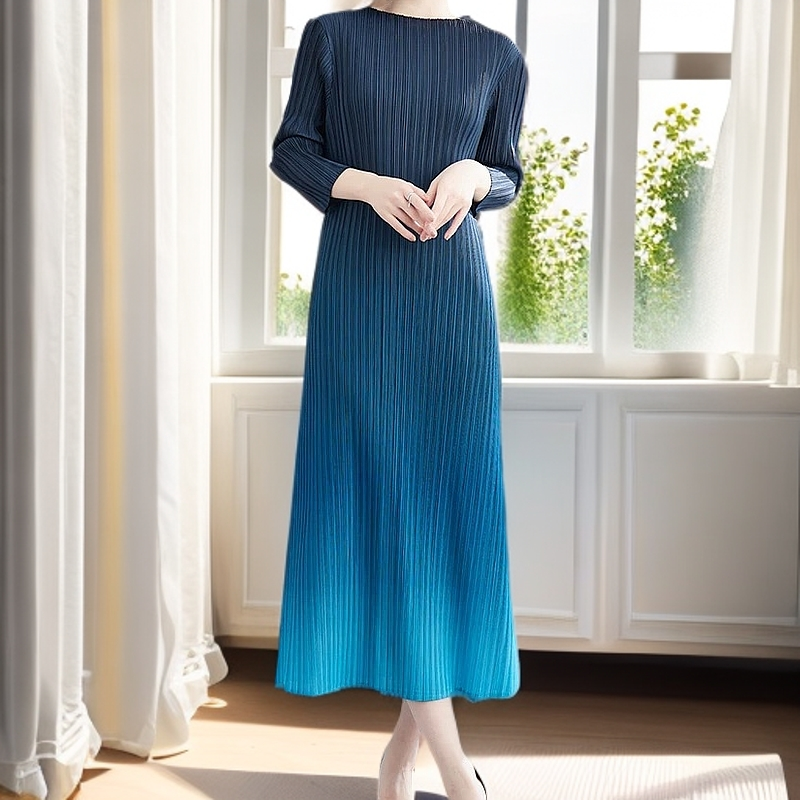 1201-1300显瘦气质夏季修身时尚高端褶衣优雅连衣裙