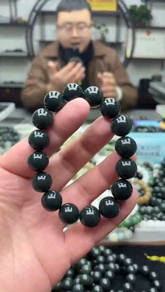 未镶嵌手串和田玉纯天然新疆塔县塔青蓝调14