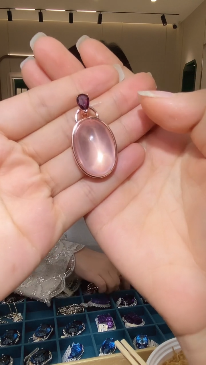 【闪购商品】芙蓉石吊坠银S925镶嵌047