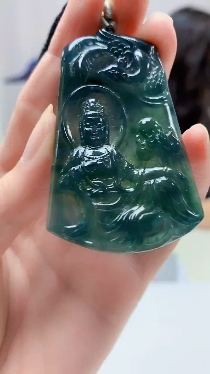 【闪购商品】定制翡翠未镶嵌4829zm-毛货挂件人物61