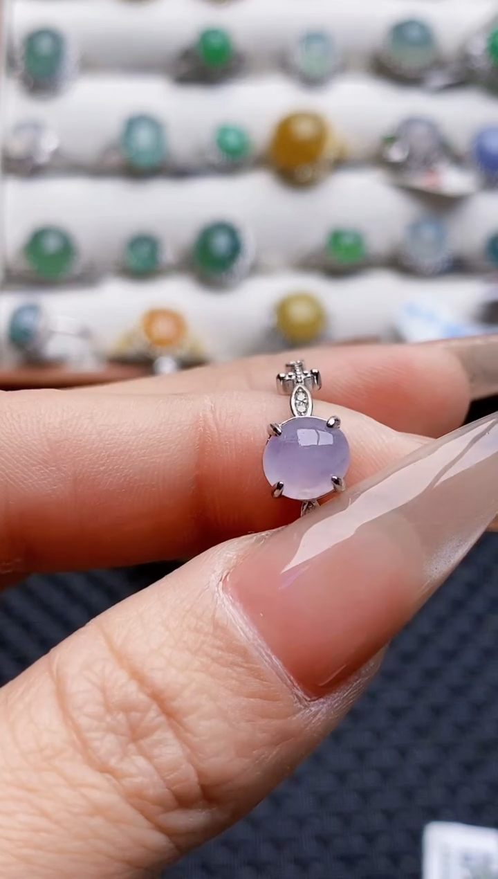 银S925镶嵌戒指翡翠0616